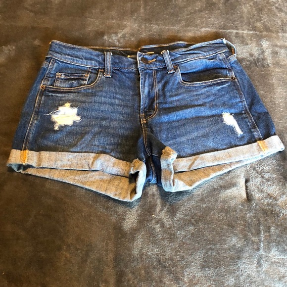Women’s size 0 Old Navy boyfriend blue jean shorts - Picture 1 of 10